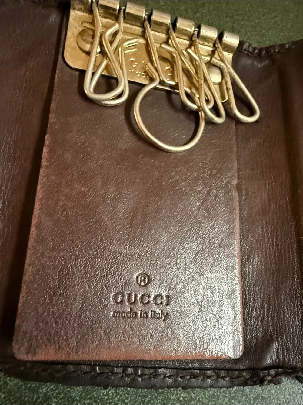 Gucci leather embossed